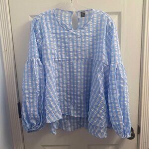 Blue Gingham Top